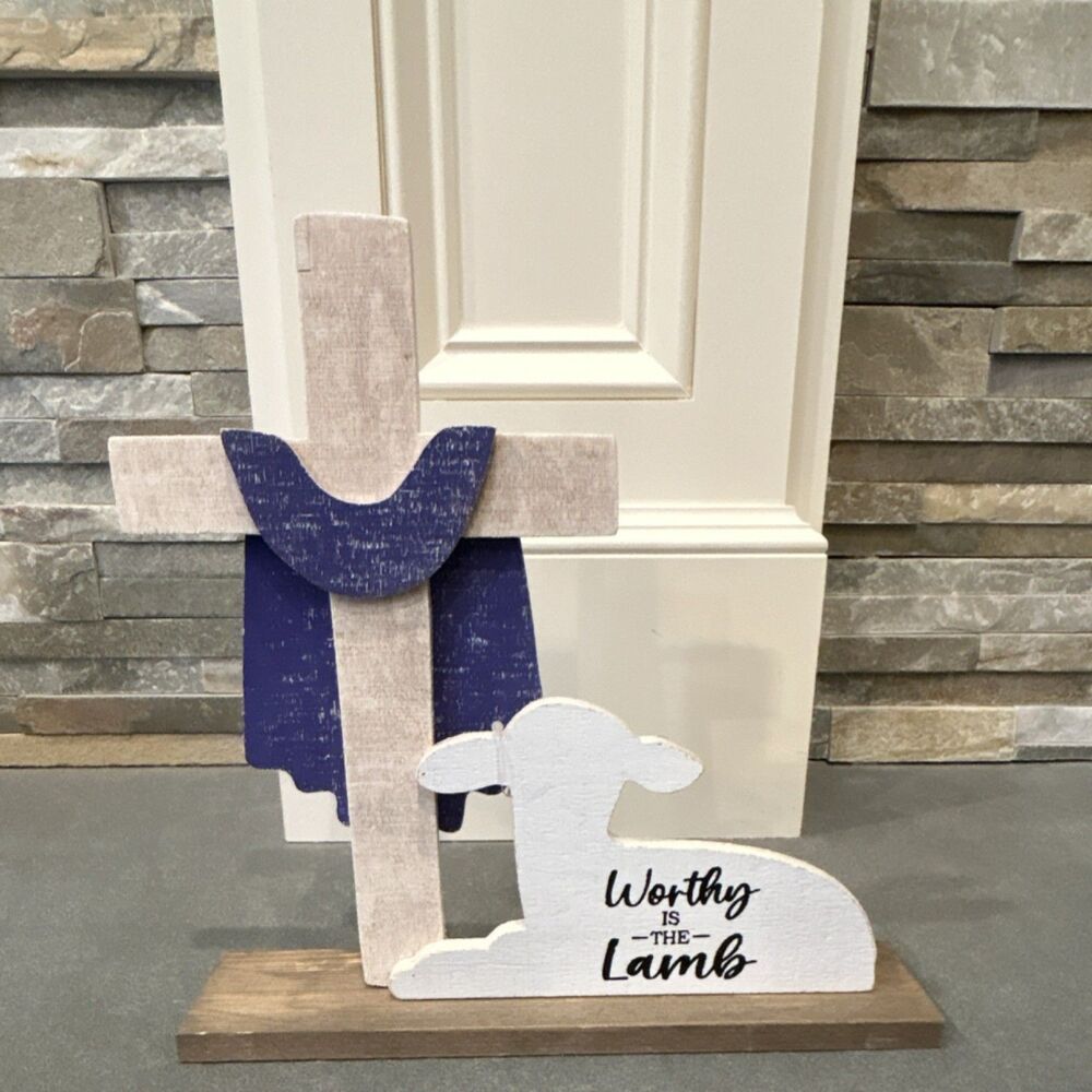 Hobby Lobby Cross Lamb Worthy is the Lamb Easter Inspirational Table Decor